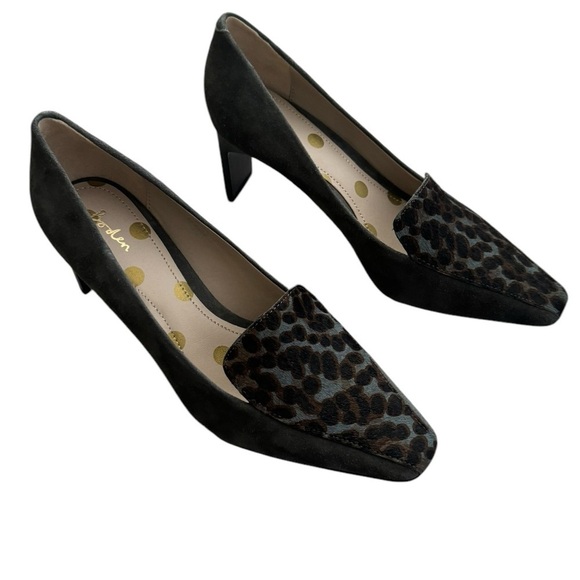 New Boden Calf Hair Leather Slip On High Heel Pumps size 8.5 - Picture 2 of 13